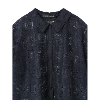 ｍｉｚｕｉｒｏ　ｉｎｄ　タイルレースシャツ