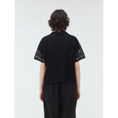 ｍｉｚｕｉｒｏ　ｉｎｄ　タイルレースシャツ
