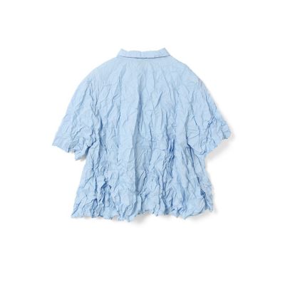 mizuiro ind ワッシャープリーツフレアチェックシャツ