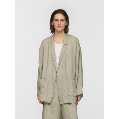 ＜mizuiro ind (Women)＞ｍｉｚｕｉｒｏ　ｉｎｄ　リネンワイドシャツジャケット