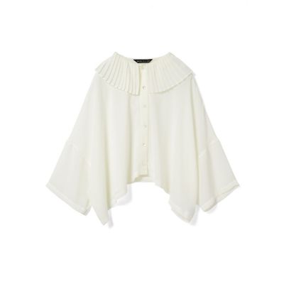 mizuiro ind プリーツカラーワイドシャツ | mizuiro ind