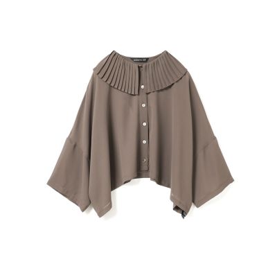 mizuiro ind プリーツカラーワイドシャツ | mizuiro ind