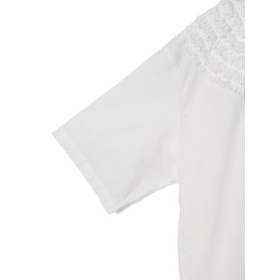 mizuiro ind フリルデザインクルーネックシャツ | mizuiro