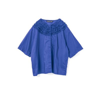 mizuiro ind フリルデザインクルーネックシャツ | mizuiro