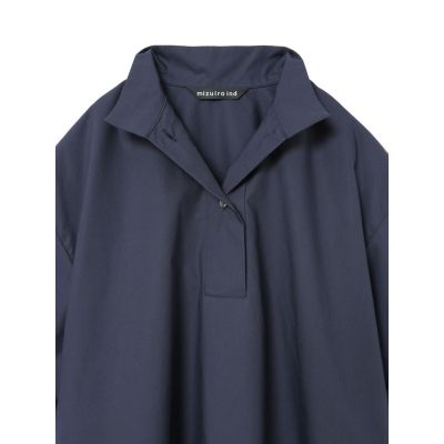 mizuiro ind オブロングカラープルオーバーシャツ | mizuiro