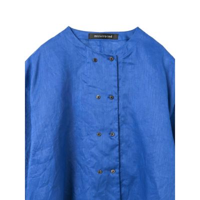 mizuiro ind リネンダブルクルーネックシャツ | mizuiro ind
