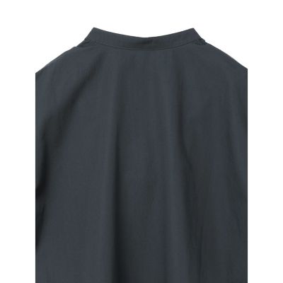 mizuiro ind コットンリネンアシンメトリーカラーシャツ