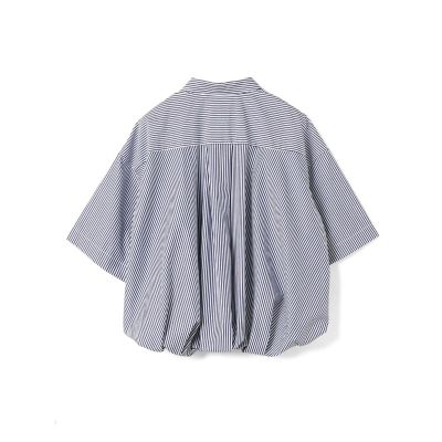 mizuiro ind ストライプハーフスリーブバルーンシャツ