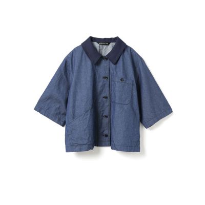 mizuiro ind ハーフスリーブデニムシャツ | mizuiro ind