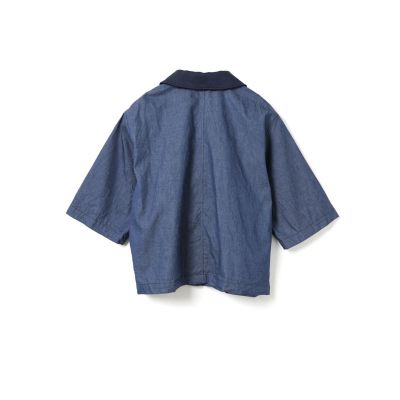 3シーズン♥mizuiro ind ミズイロ インド／デニム ショートシャツJK 