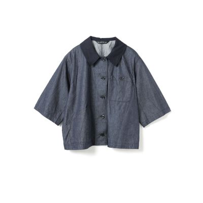 mizuiro ind ハーフスリーブデニムシャツ | mizuiro ind