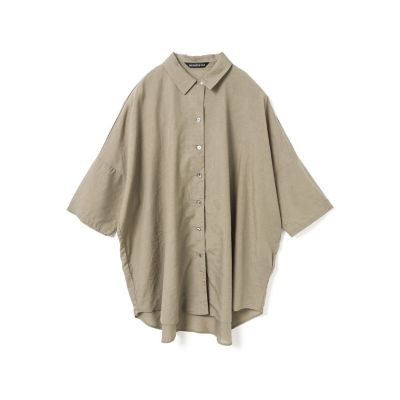 mizuiro ind ハーフスリーブワイドシャツ | mizuiro ind