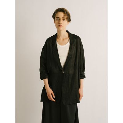 mizuiro ind リネンシャツジャケット | mizuiro ind (Women