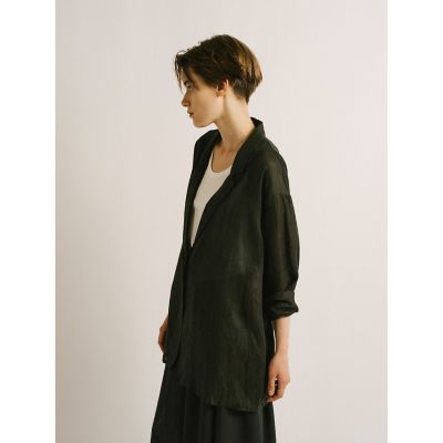 mizuiro ind リネンシャツジャケット | mizuiro ind (Women