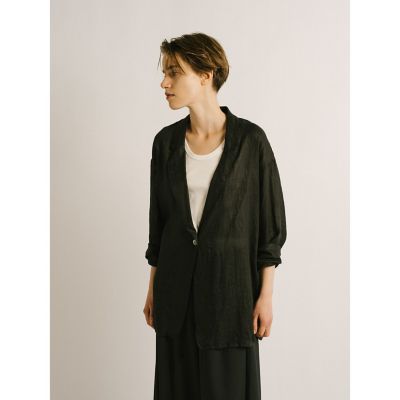 mizuiro ind リネンシャツジャケット | mizuiro ind (Women