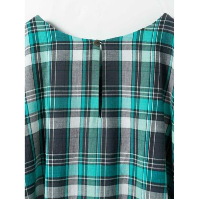 美品】 mizuiro ind マドラスチェックフレアノースリーブワンピース