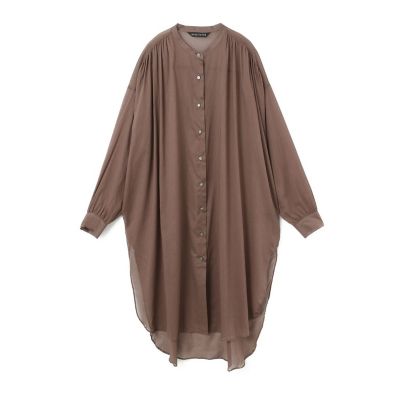 新品タグ付き★mizuiro ind スタンドカラーギャザーワンピース mizuiro ind スタンドカラーワイドワンピース