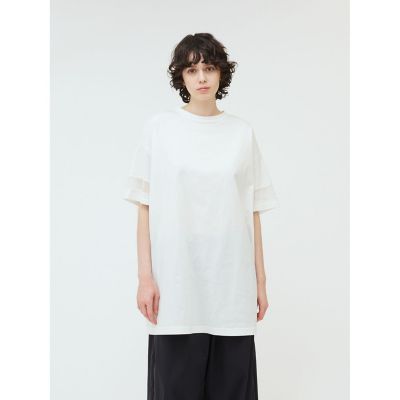 mizuiro ind メッシュスリーブチュニックワンピース
