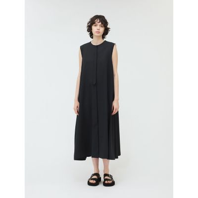 ＜mizuiro ind (Women)＞ｍｉｚｕｉｒｏ　ｉｎｄ　ポプリンノースリーブフレアワンピース