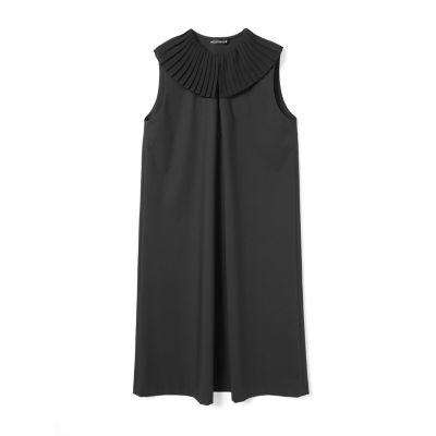 mizuiro ind プリーツカラーノースリーブワンピース