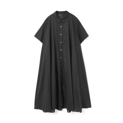 mizuiro ind ハーフスリーブフレアシャツワンピース