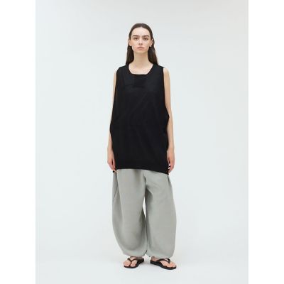 ＜mizuiro ind (Women)＞ｍｉｚｕｉｒｏ　ｉｎｄ　ストライプドローストリングイージーパンツ