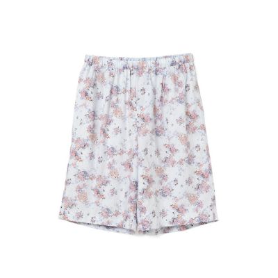 mizuiro ind フラワープリントハーフパンツ | mizuiro ind