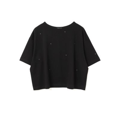 ｍｉｚｕｉｒｏ　ｉｎｄ　ビジュー付きボートネックプルオーバー