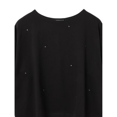 ｍｉｚｕｉｒｏ　ｉｎｄ　ビジュー付きボートネックプルオーバー