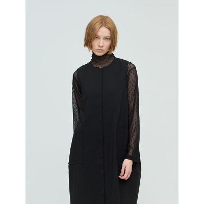 ＜mizuiro ind (Women)＞ｍｉｚｕｉｒｏ　ｉｎｄ　メッシュドットハイネックプルオーバー