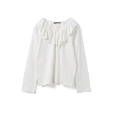 mizuiro ind (Women)/ミズイロインド mizuiro ind フリルカラーロングスリーブプルオーバー オフホワイト(11) トップス【三越伊勢丹/公式】