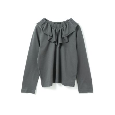 mizuiro ind (Women)/ミズイロインド mizuiro ind フリルカラーロングスリーブプルオーバー ダークグレー(92) トップス【三越伊勢丹/公式】