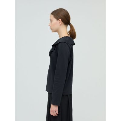 mizuiro ind フリルカラーロングスリーブプルオーバー