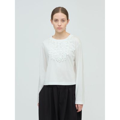 ＜mizuiro ind (Women)＞ｍｉｚｕｉｒｏ　ｉｎｄ　フロントフリルプルオーバー