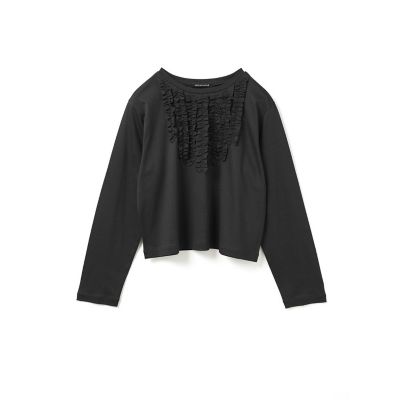 mizuiro ind (Women)/ミズイロインド mizuiro ind フロントフリルプルオーバー ブラック(99) トップス【三越伊勢丹/公式】