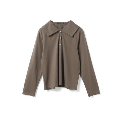 mizuiro ind ワイドカラーポロシャツ | mizuiro ind (Women