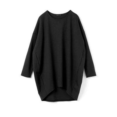 新品　今季発売　mizuiro ind 　クルーネックコクーンプルオーバー　黒 ミズイロインド mizuiro ind mizuiro ind クルーネックコクーン