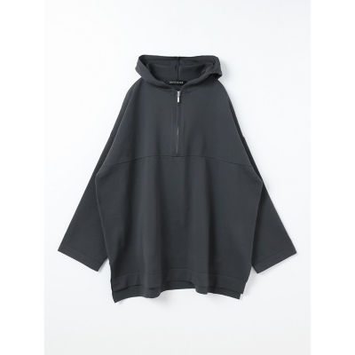 【美品】ミズイロインド　デニム　ニット　ドッキングプルオーバー　チュニック mizuiro ind（ミズイロインド） クルーネック チュニック