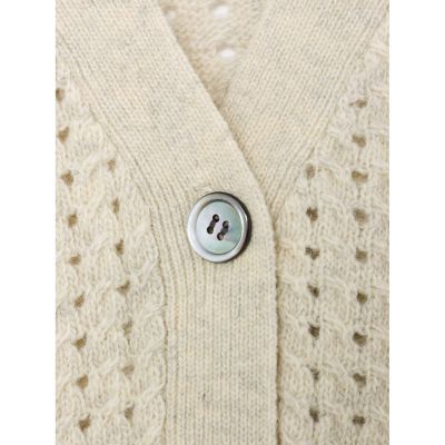 あいさま専用 未使用級✨ミズイロインド　現行　メッシュパターンワイドカーディガン mizuiroind / ミズイロインド メッシュパターンワイド