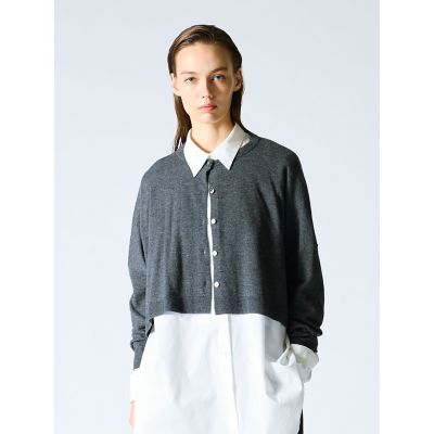 ＜mizuiro ind (Women)＞ｍｉｚｕｉｒｏ　ｉｎｄ　クルーネックショートカーディガン