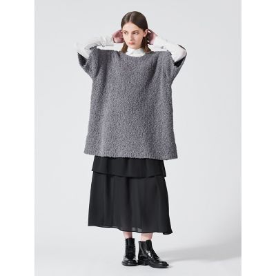 ｍｉｚｕｉｒｏ　ｉｎｄ　へアリーヤーンハーフスリーブチュニック