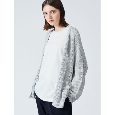 mizuiro ind メッシュVネックカーディガン | mizuiro