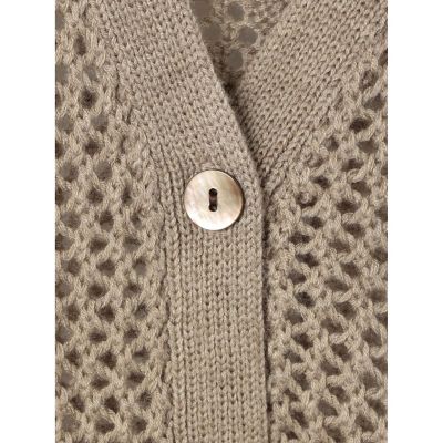mizuiro ind メッシュVネックカーディガン | mizuiro