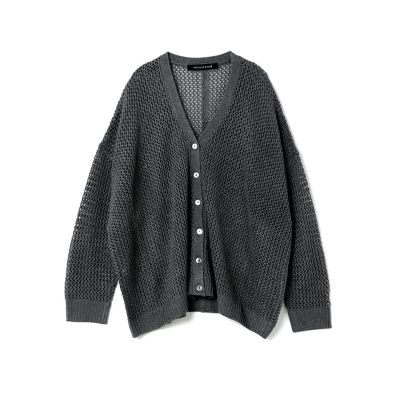mizuiro ind メッシュVネックカーディガン | mizuiro