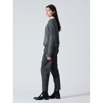 mizuiro ind メッシュクルーネックプルオーバー
