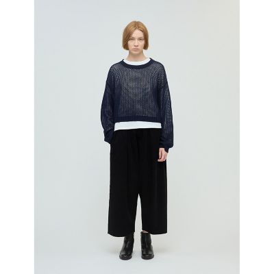 【美品】mizuiro ind オールインワン　スモークブルー mizuiro-ind(ミズイロインド) H／neck wide P／Oハイネック
