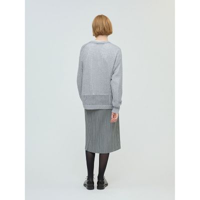 mizuiro ind メッシュVネックカーディガン | mizuiro
