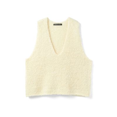 mizuiro ind (Women)/ミズイロインド mizuiro ind へアリーVネックベスト アイボリー(12) トップス【三越伊勢丹/公式】