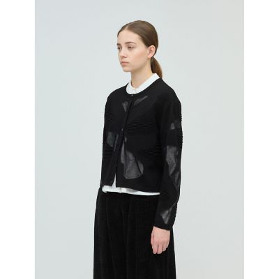 mizuiro ind シアーパターンカーディガン | mizuiro ind