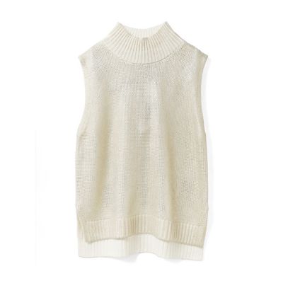 mizuiro ind 箔プリントハイネックベスト | mizuiro ind